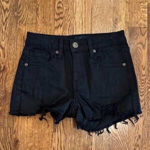 NWT Contraband Girls Black Denim Shorts Size 12